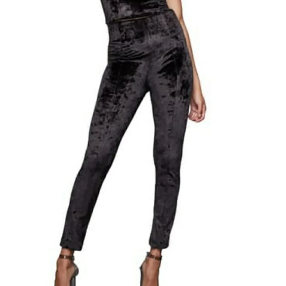 Good American The Crushed Velvet Boss Pants - Picture 1 of 2
